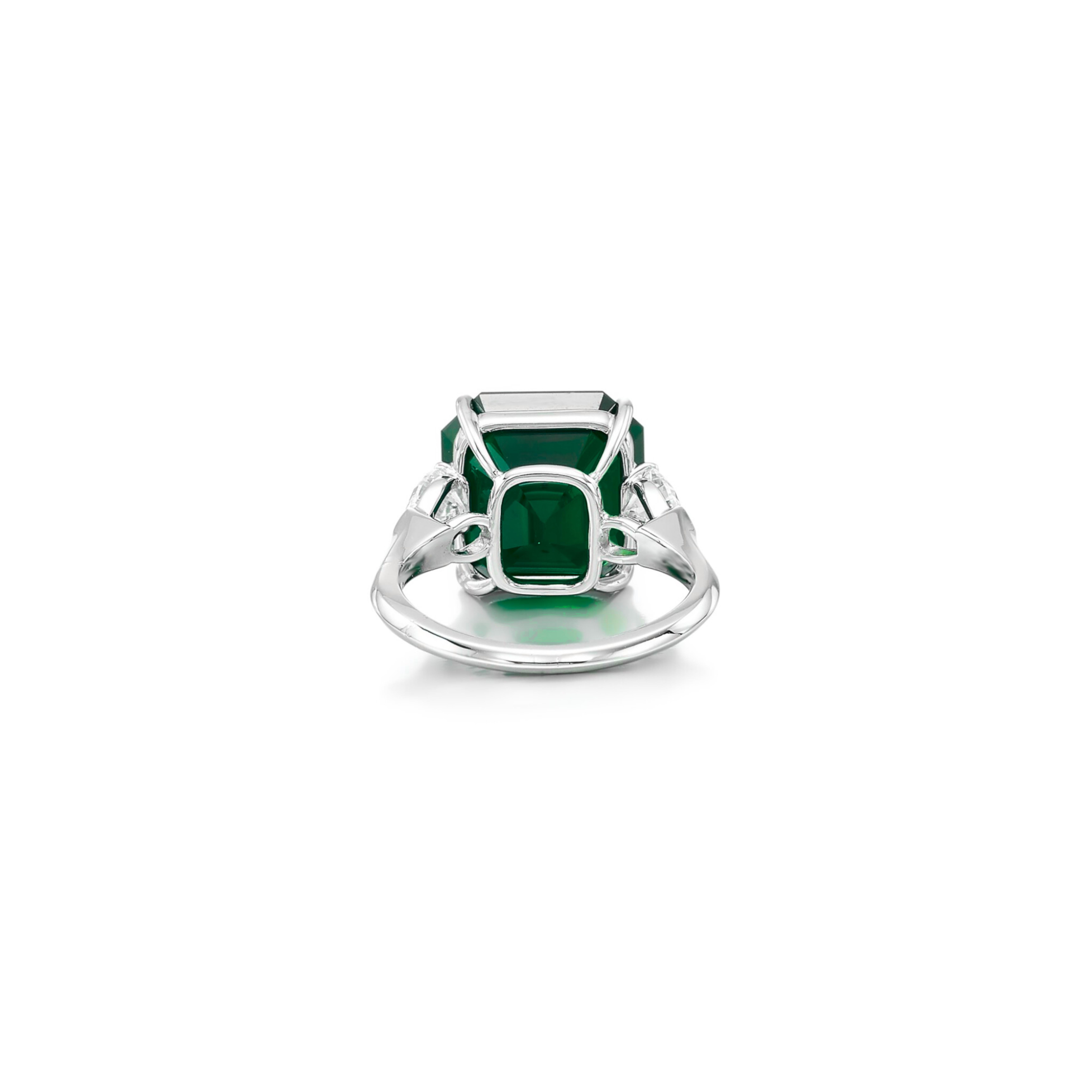 Contemporaneo ICA LAB 5.49 Carat UNTREATED VIVID Green Emerald Ring in vendita