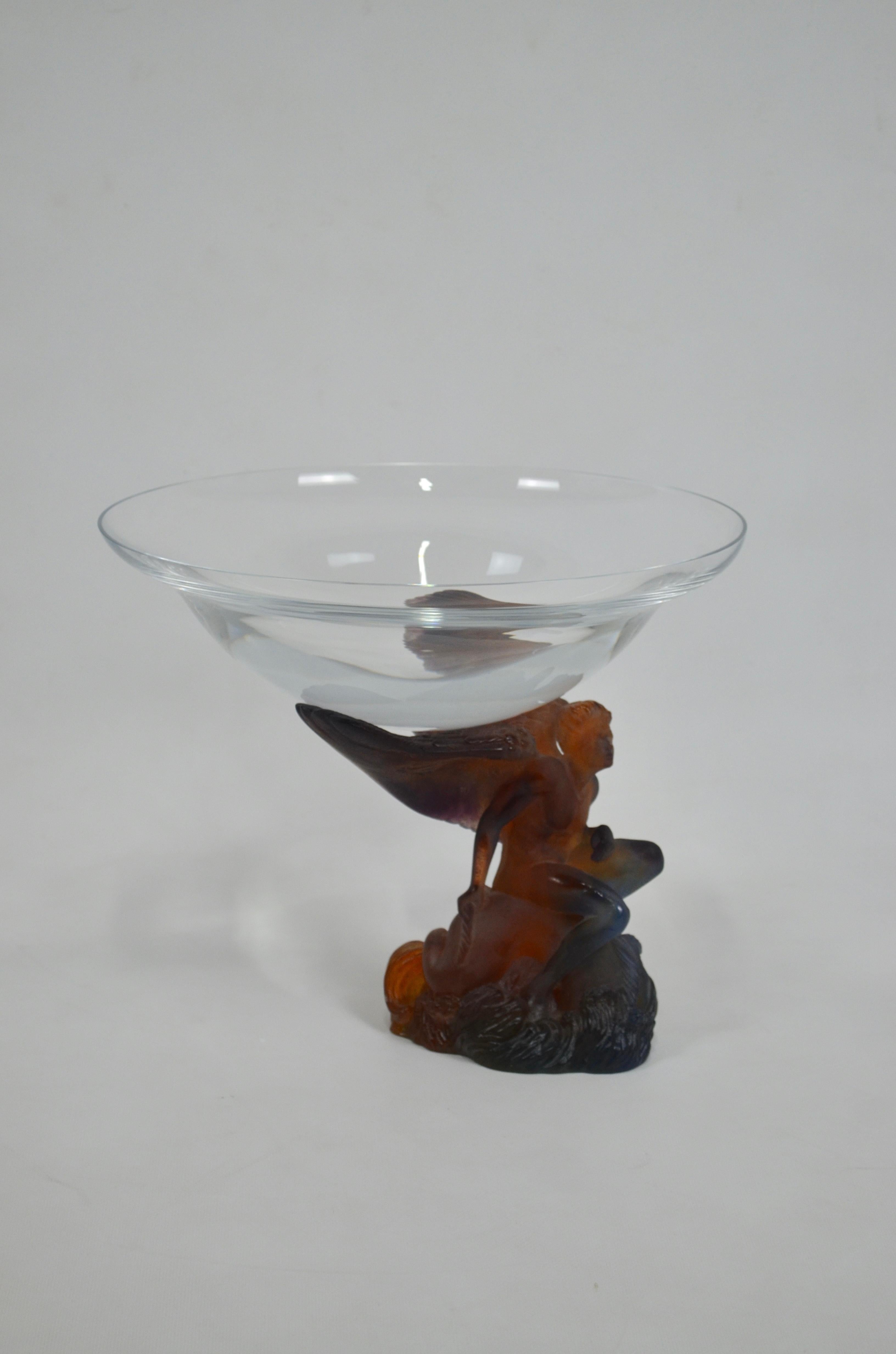 Icare cristal bowl Daum For Sale 7