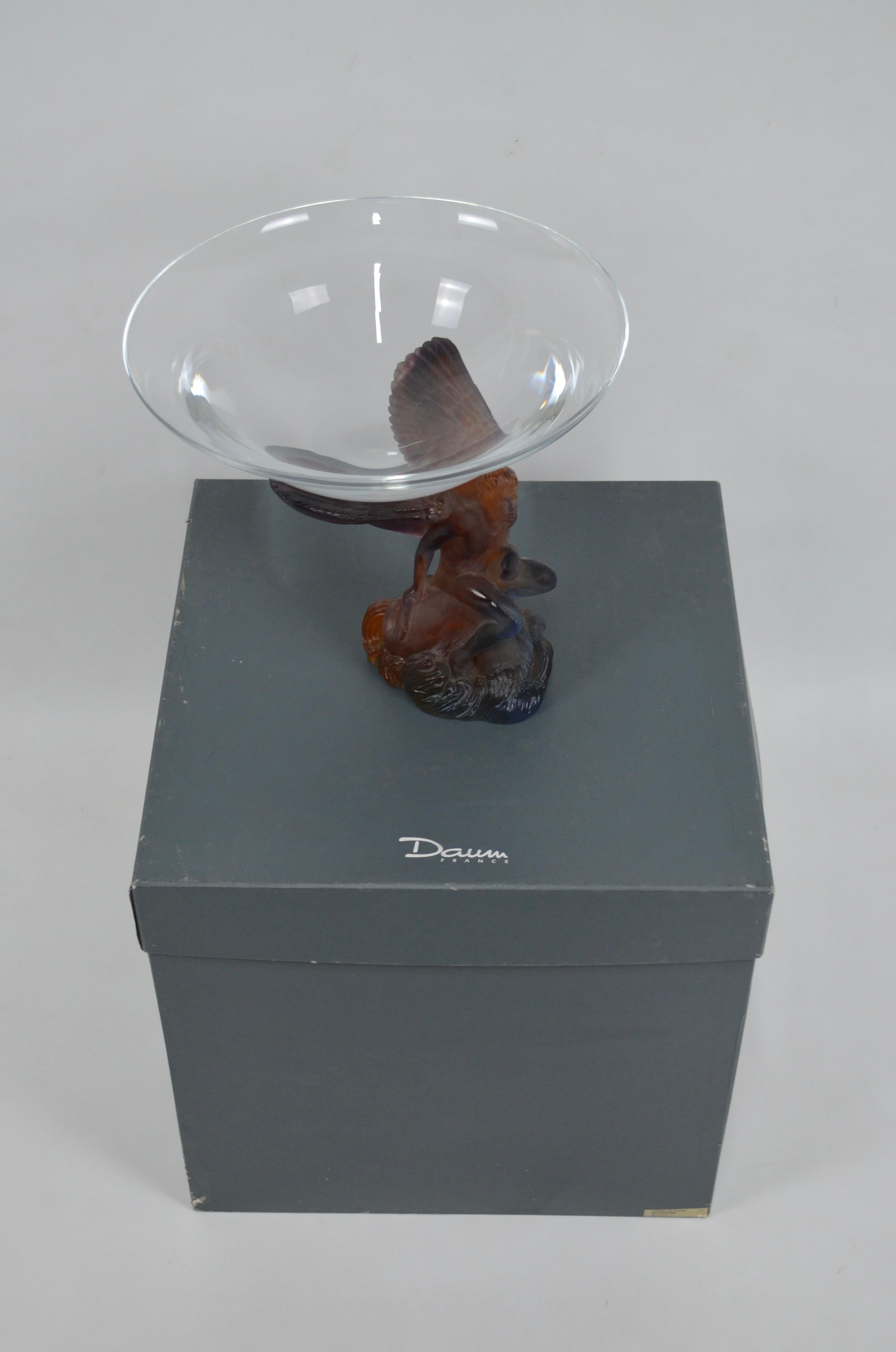 Icare cristal bowl Daum For Sale 8