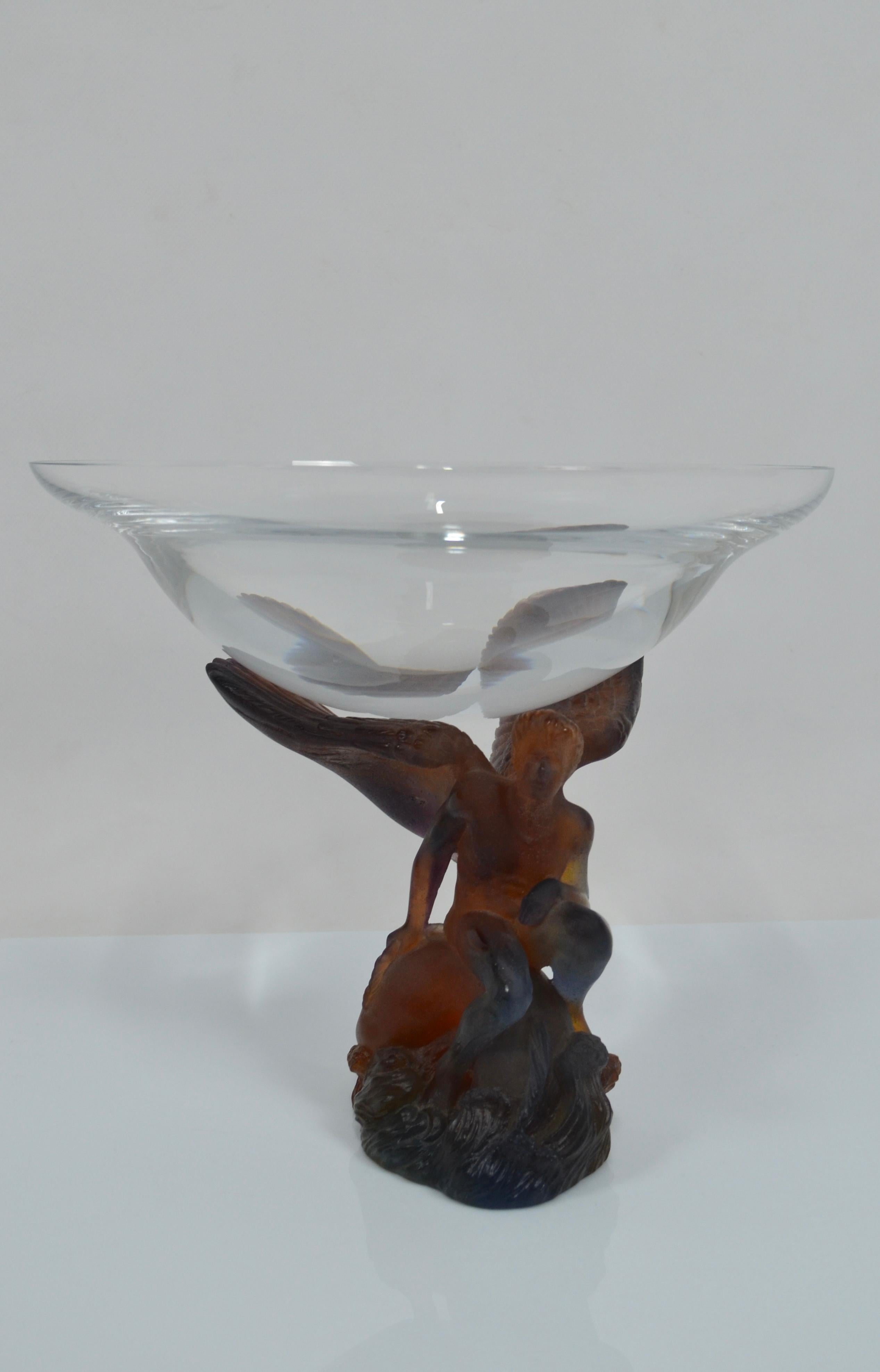 Icare cristal bowl Daum For Sale 2