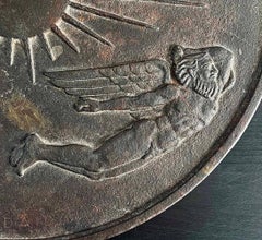 "Icarus and Daedalus, " Rare Art Deco Relief Sculpture w/ Male Nudes, 1936 Sweden