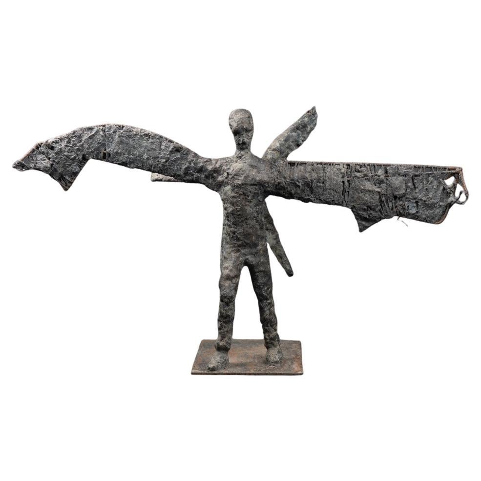 Icarus: Gips- und Eisenskulptur im Geschmack von Germaine RIchier – ca. 1980 im Angebot