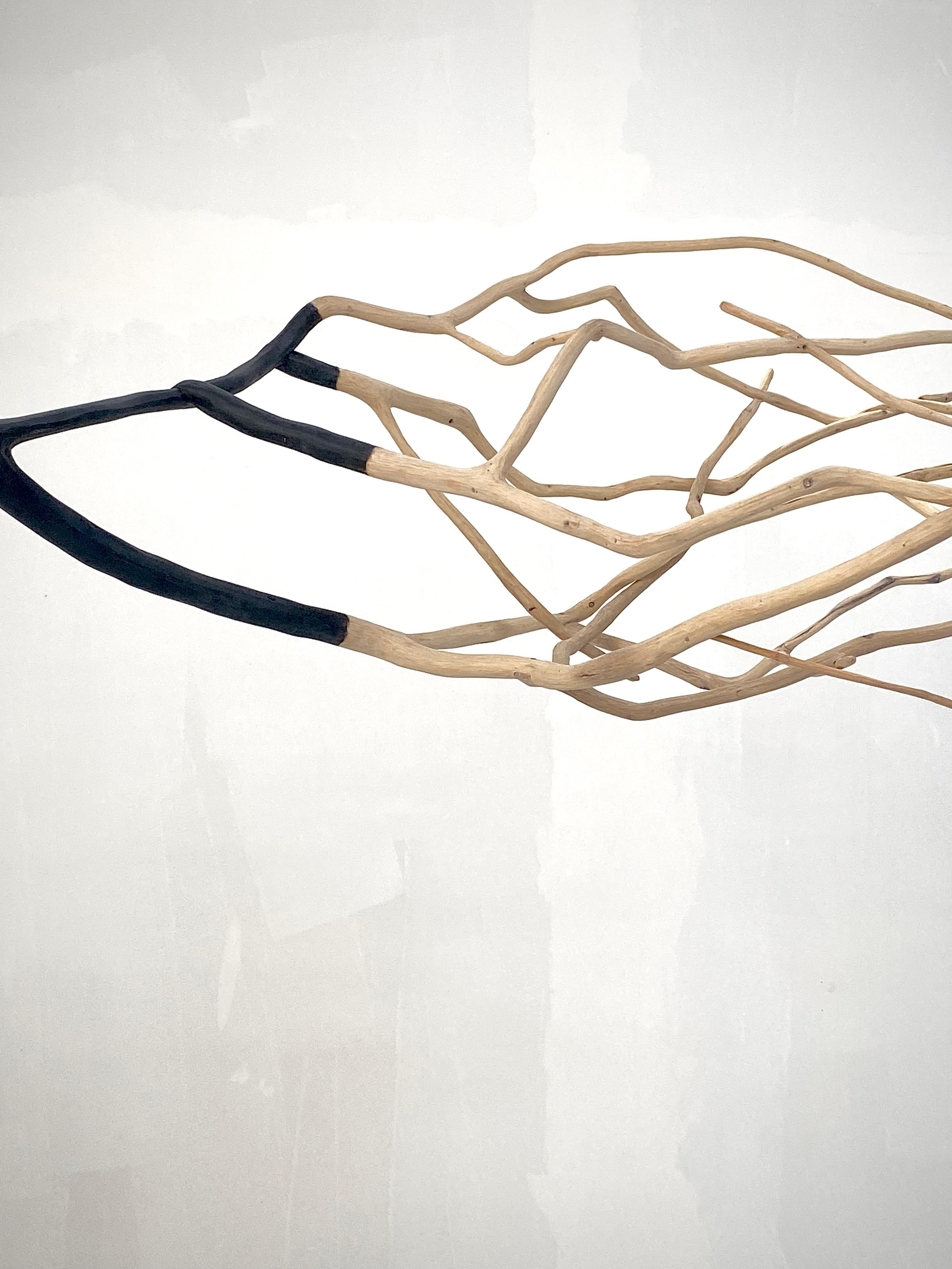 Lampada a sospensione in legno annerito Sculptural Form A Winged Branch di Jérôme Pereira in vendita 3
