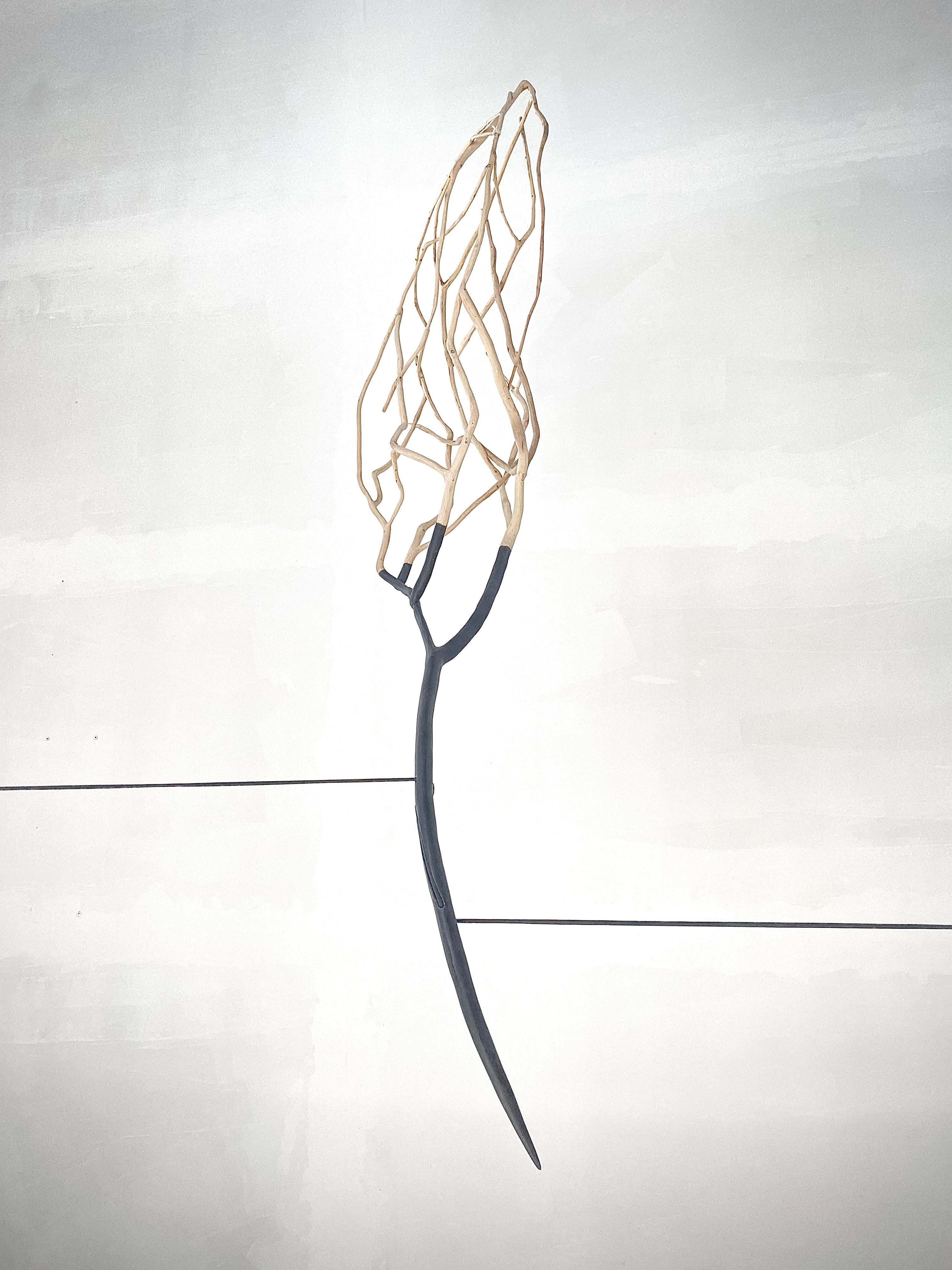 Lampada a sospensione in legno annerito Sculptural Form A Winged Branch di Jérôme Pereira in vendita 1