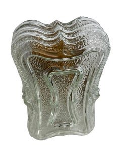 Ice Block Glass Sconces Vintage German 1960s Orion Leuchten