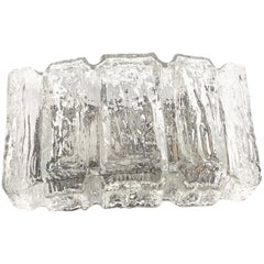 Ice Block Glass Sconce Vintage German, 1960s RZB Leuchten