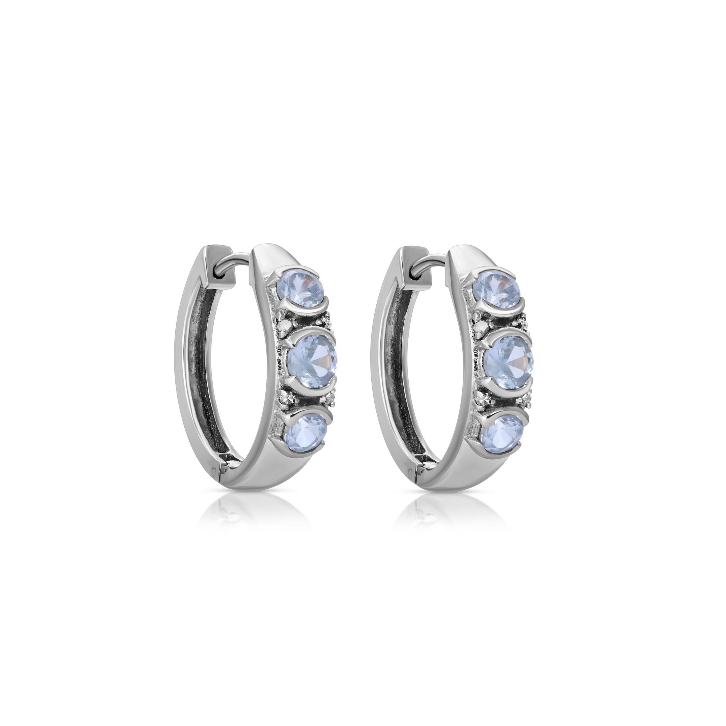 earrings sapphire ice blue