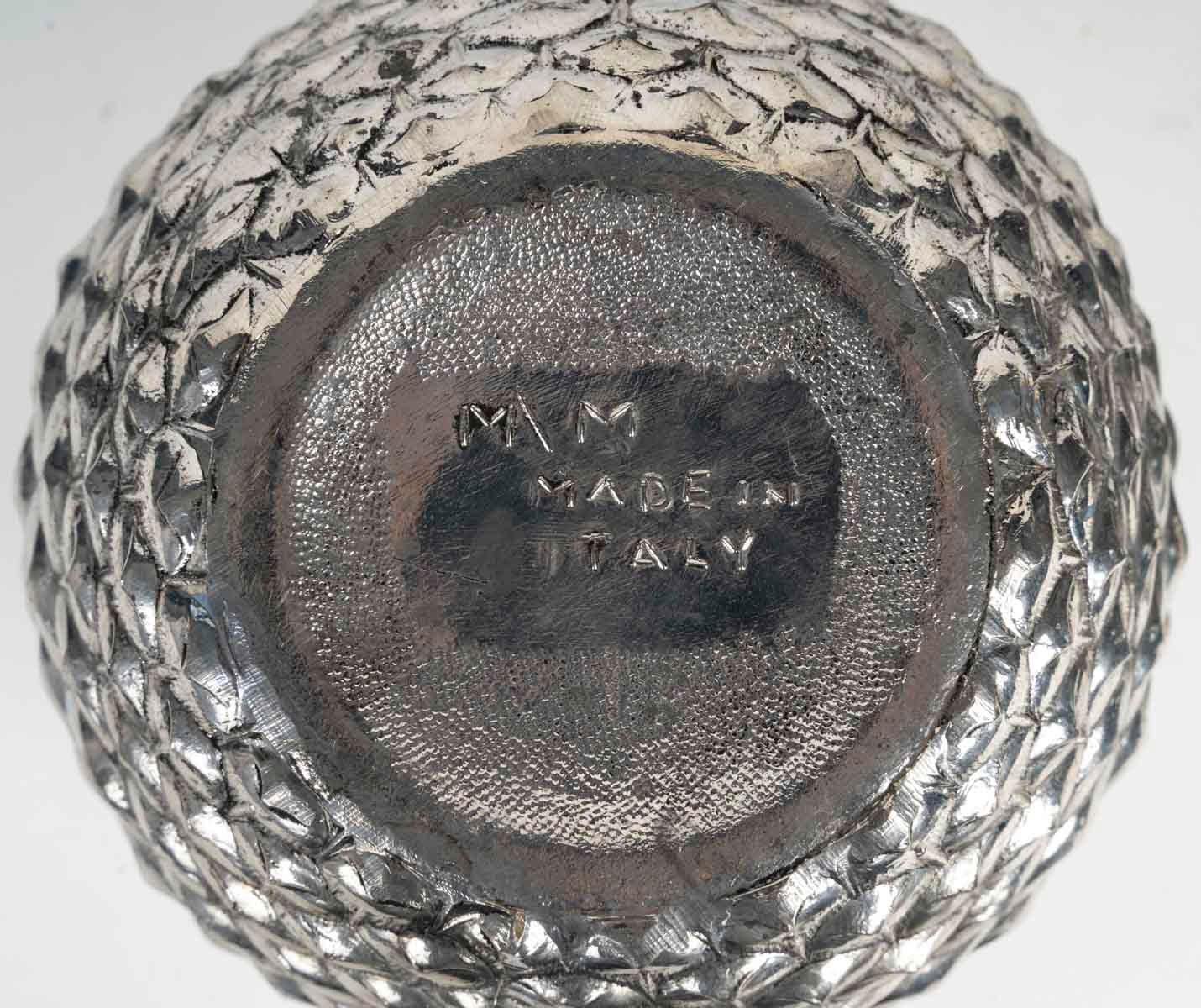 Silvered Ice Bucket 1950-1960 Design. For Sale
