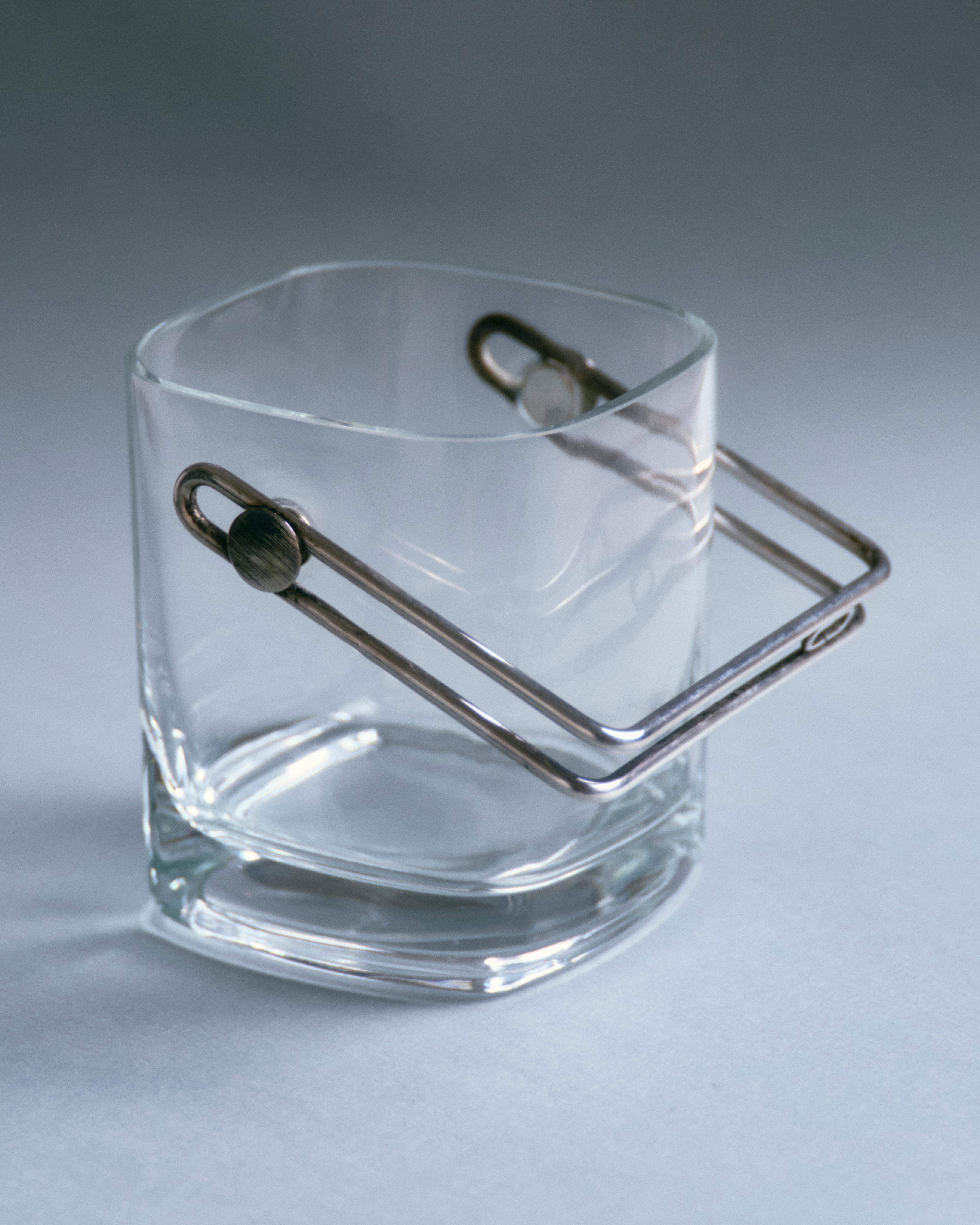 Fin du 20e siècle Ensemble seau à glace et pichet, Luigi Bormioli, 1970 en vente