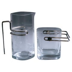 Ice bucket and jug set, Luigi Bormioli, 1970s
