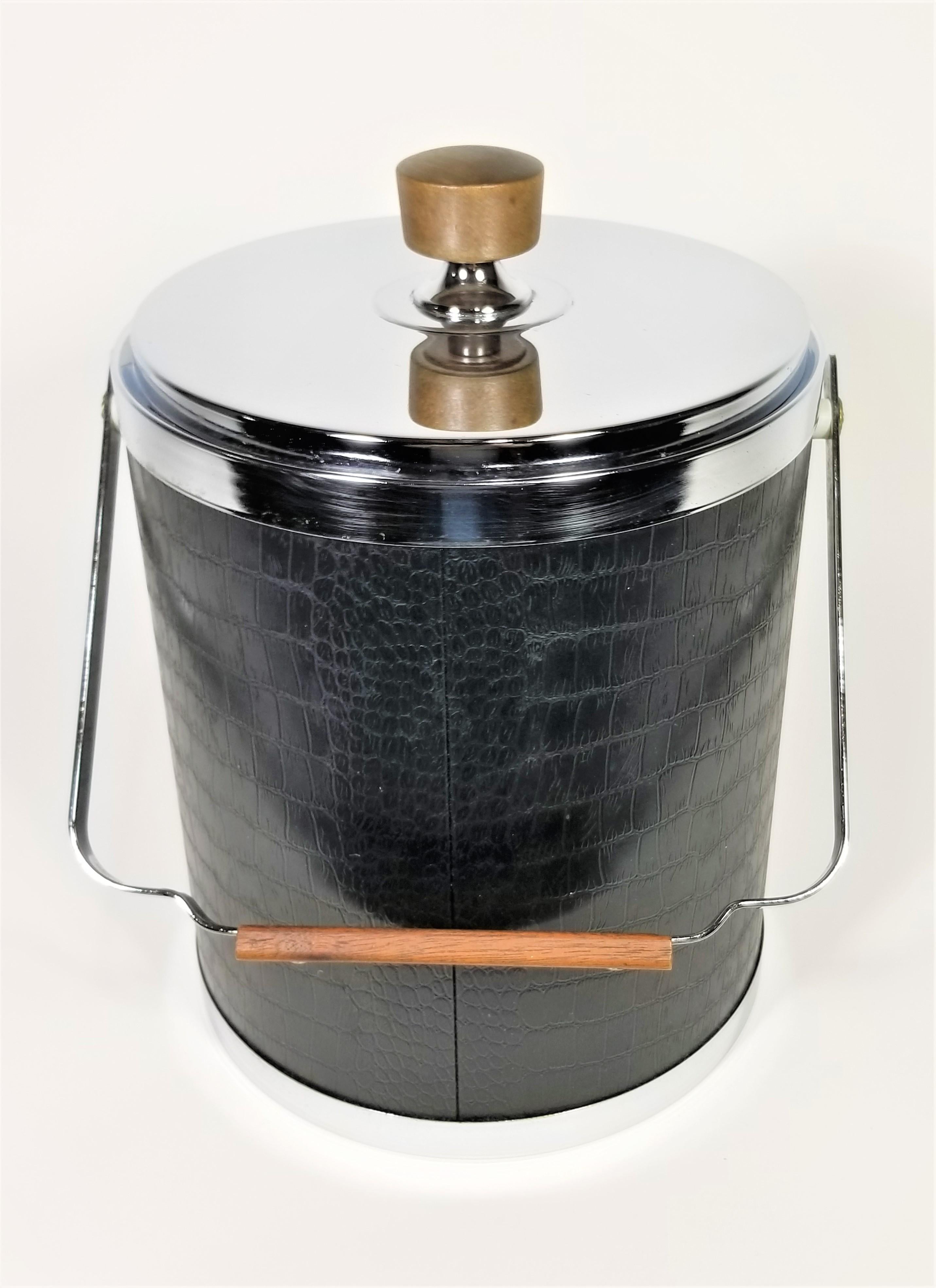 Chrome Ice Bucket Barware Midcentury, 1960