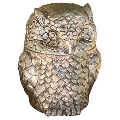Ice bucket by Mauro Manetti, silver Owl Model