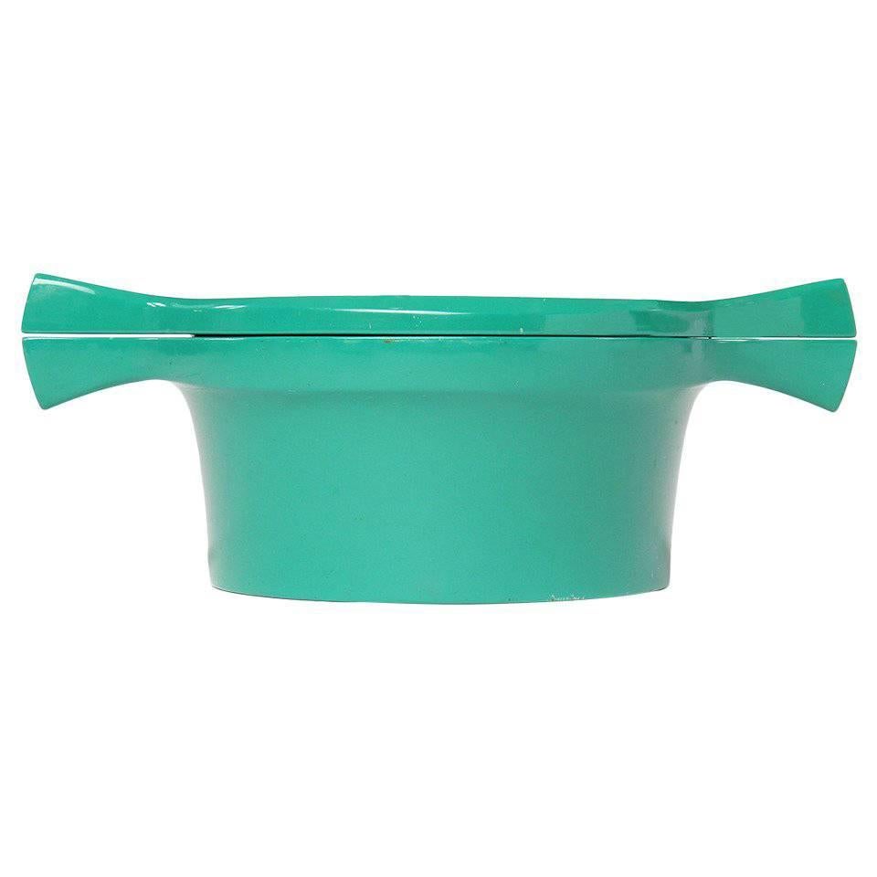 Ice Bucket Covered in a Vibrant Green Lacquer by Jens Quistgaard at 1stDibs