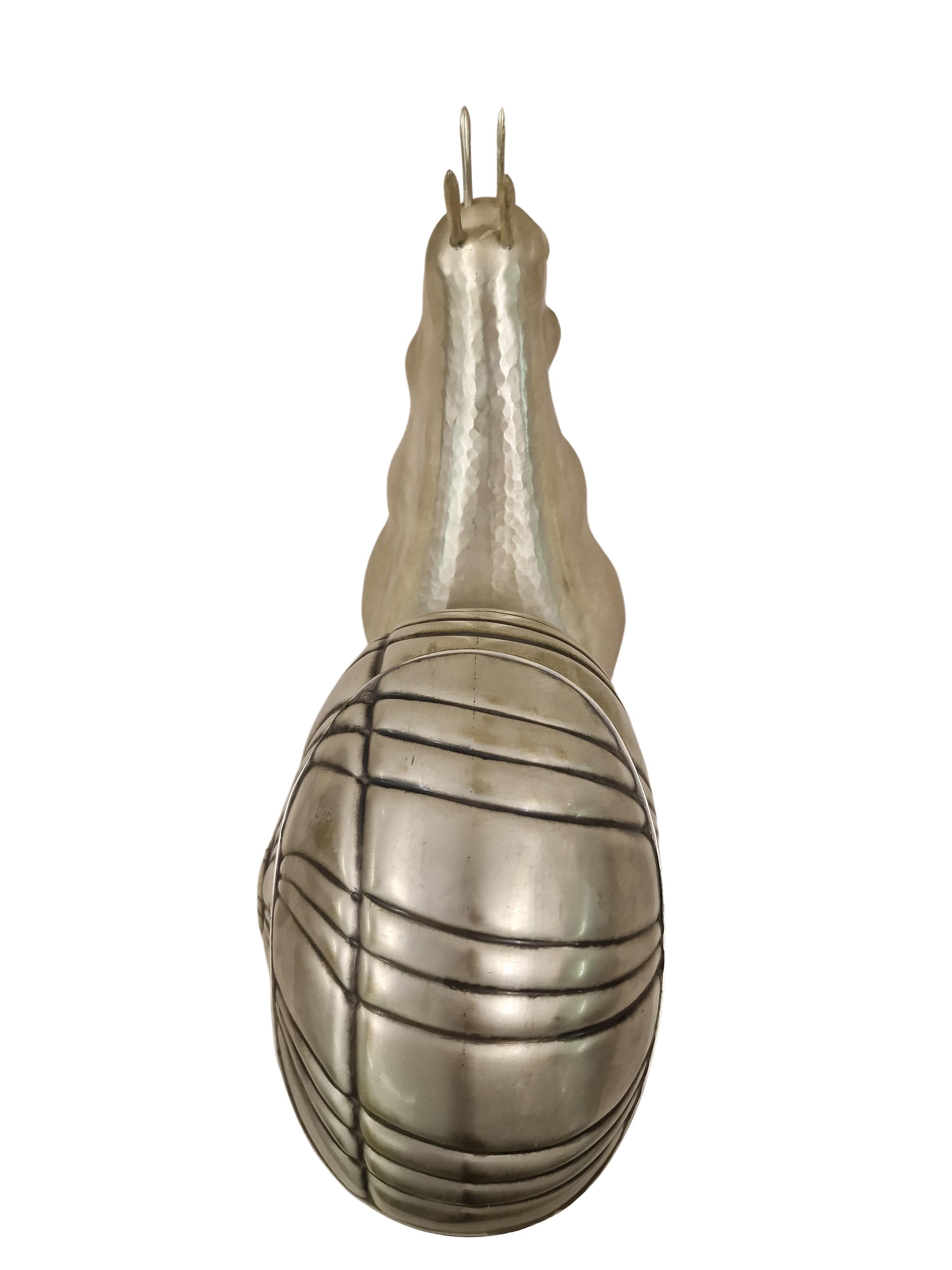 20th Century Ice bucket in form of a snail, silver plated, vintage 1960/70 Mid-Century, Italy