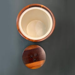 Ice Bucket in noble wood designed by Jean Dobré for Tropic- Art  Brazil, 1970s