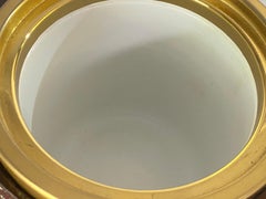 Ice Bucket in Plastic and Metal Switzerland circa 1970 with a leather Base