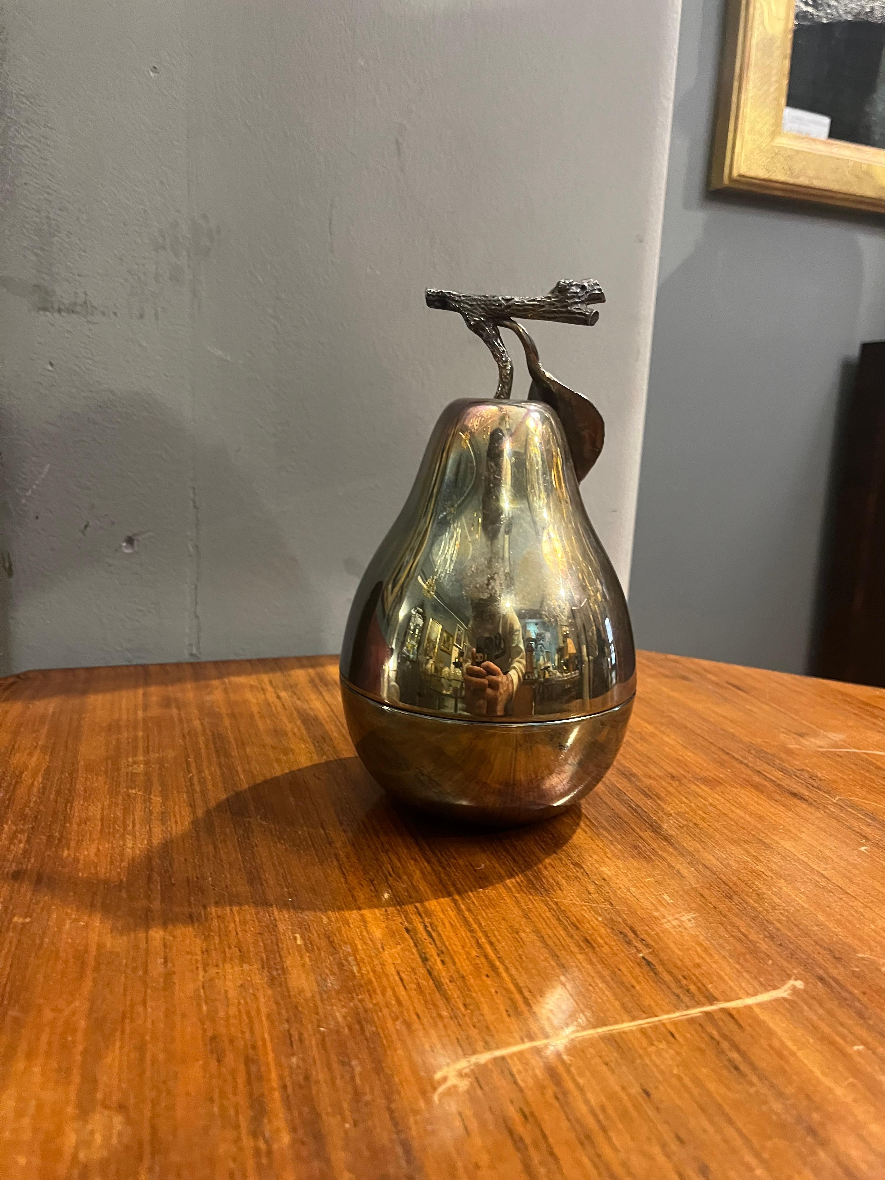 Cubo de hielo en forma de pera Barra de plata Teghini Italian en venta