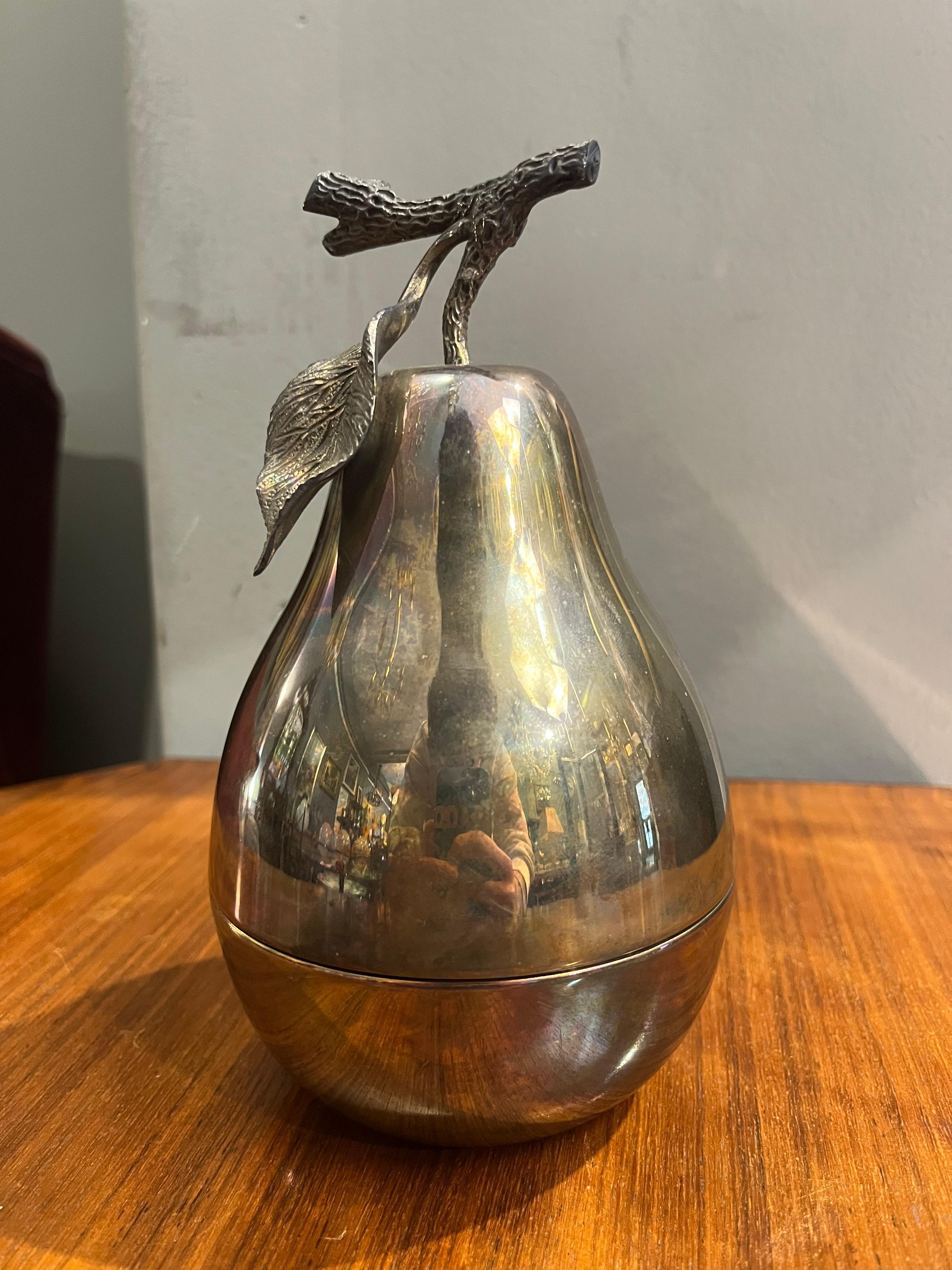 Cubo de hielo en forma de pera Barra de plata Teghini en venta 1