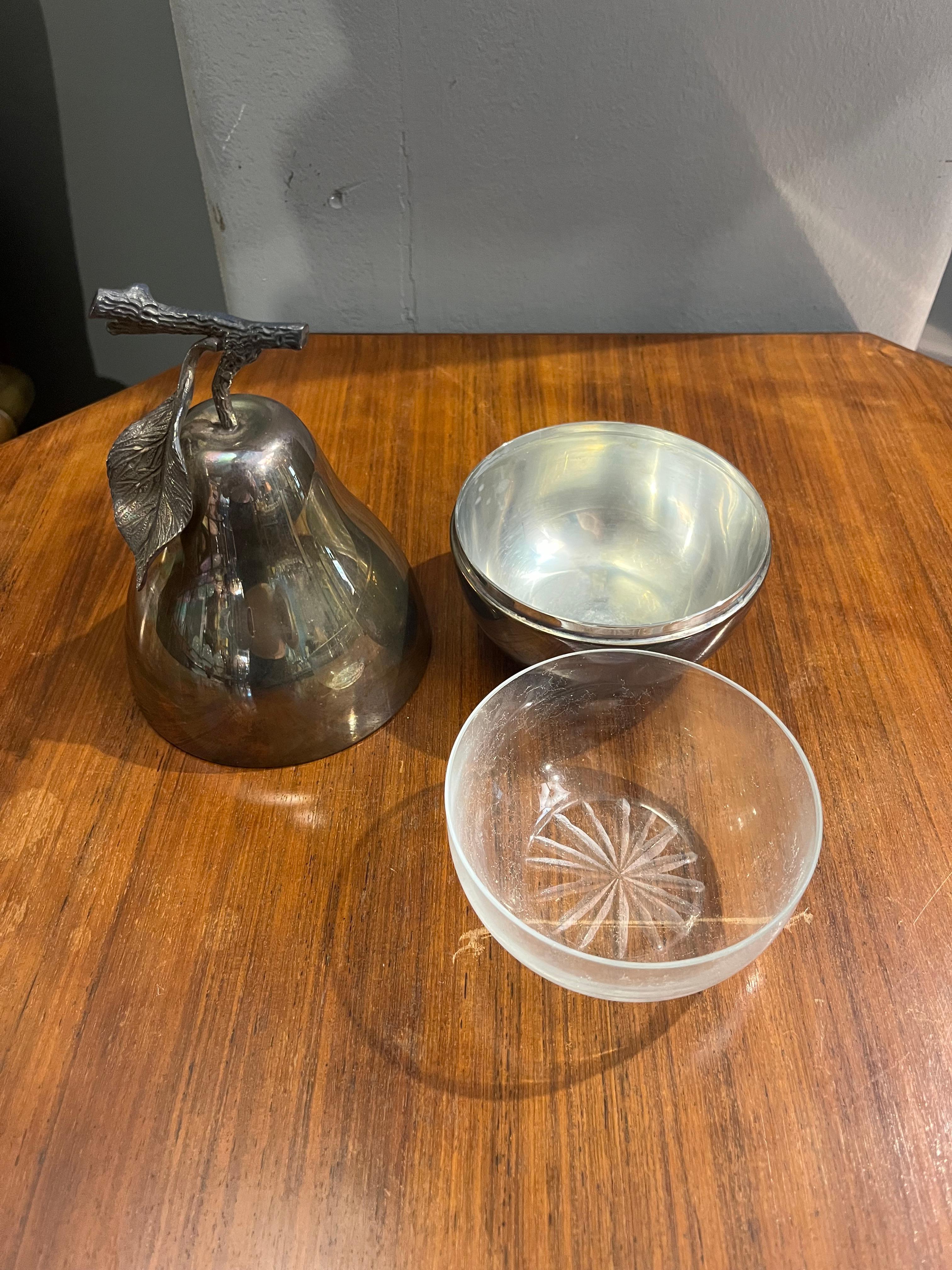 Cubo de hielo en forma de pera Barra de plata Teghini en venta 2