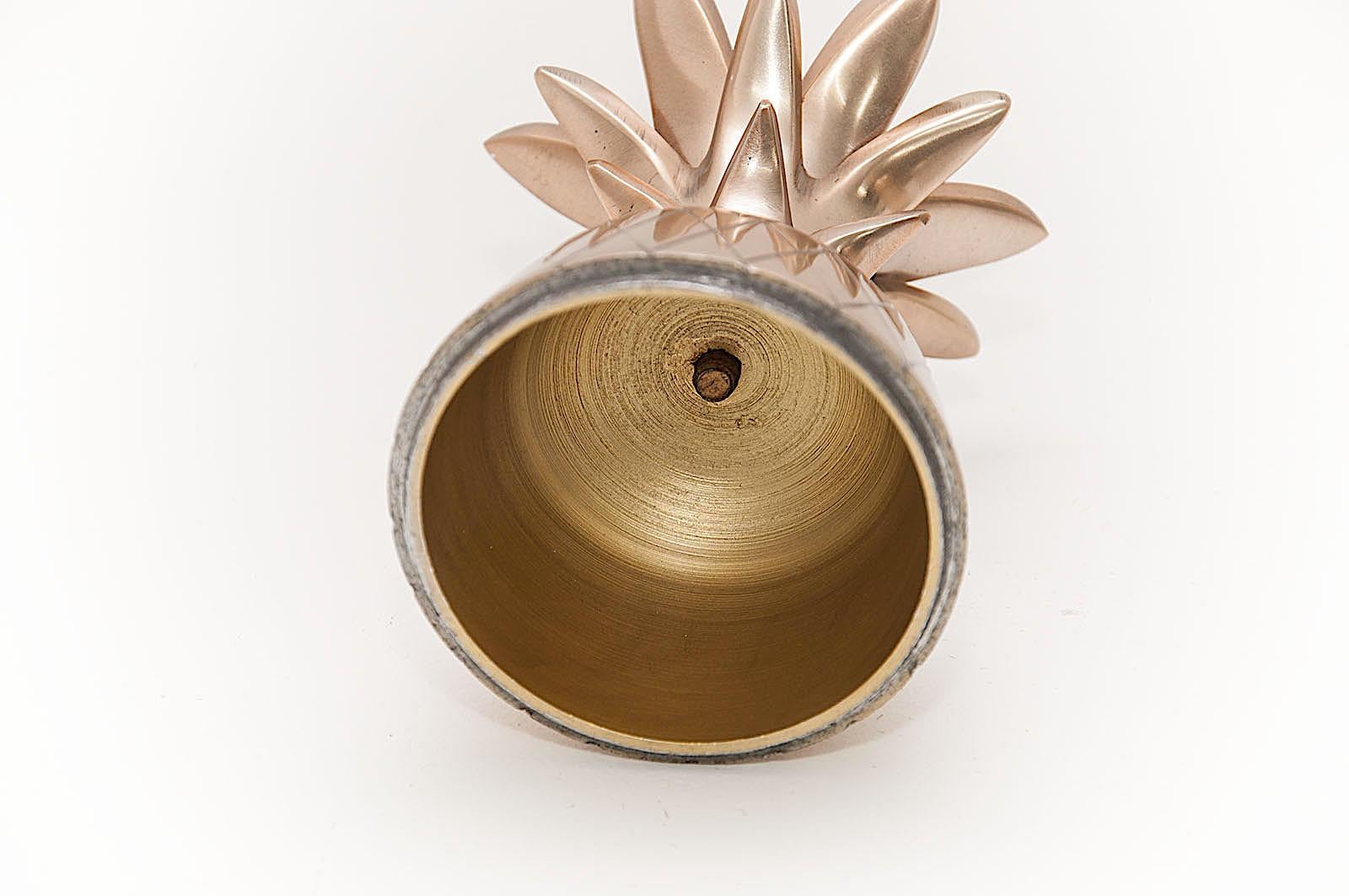 Ice Bucket Pineapple, in Brass, Silver Colored, from the 1970s, a Set of Two 1