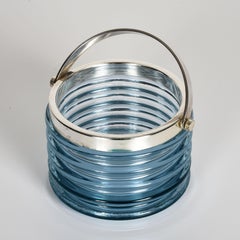 Ice Bucket Sergio Asti for Arnolfo di Cambio Very Rare Silver Plate Glass Italy