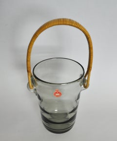 Ice Bucket with Cane Handle Designed by Jacob E. Bang for Holmegaard, 1937
