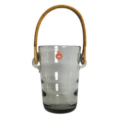 Ice Bucket with Cane Handle Designed by Jacob E. Bang for Holmegaard, 1937