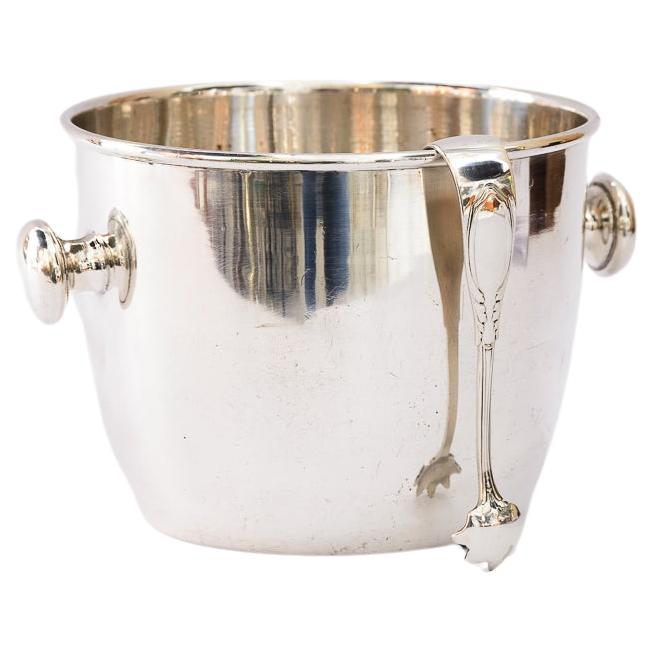 Ice Bucket with Ice Tong around 1950s For Sale