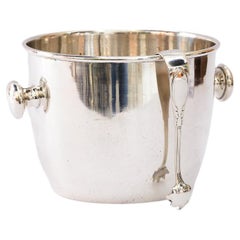 Vintage Ice Bucket with Ice Tong around 1950s
