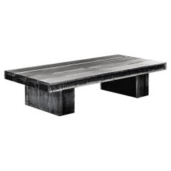 Ice Burnt Coffee Table with Burnt Timber in Crystalline Acrylic