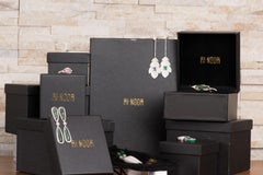 Ice Clear Fire Opal and Diamond Cross Earrings