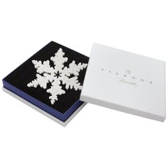 Posavasos o Adorno para el Árbol de Navidad Mármol Blanco Hecho a Mano Italia