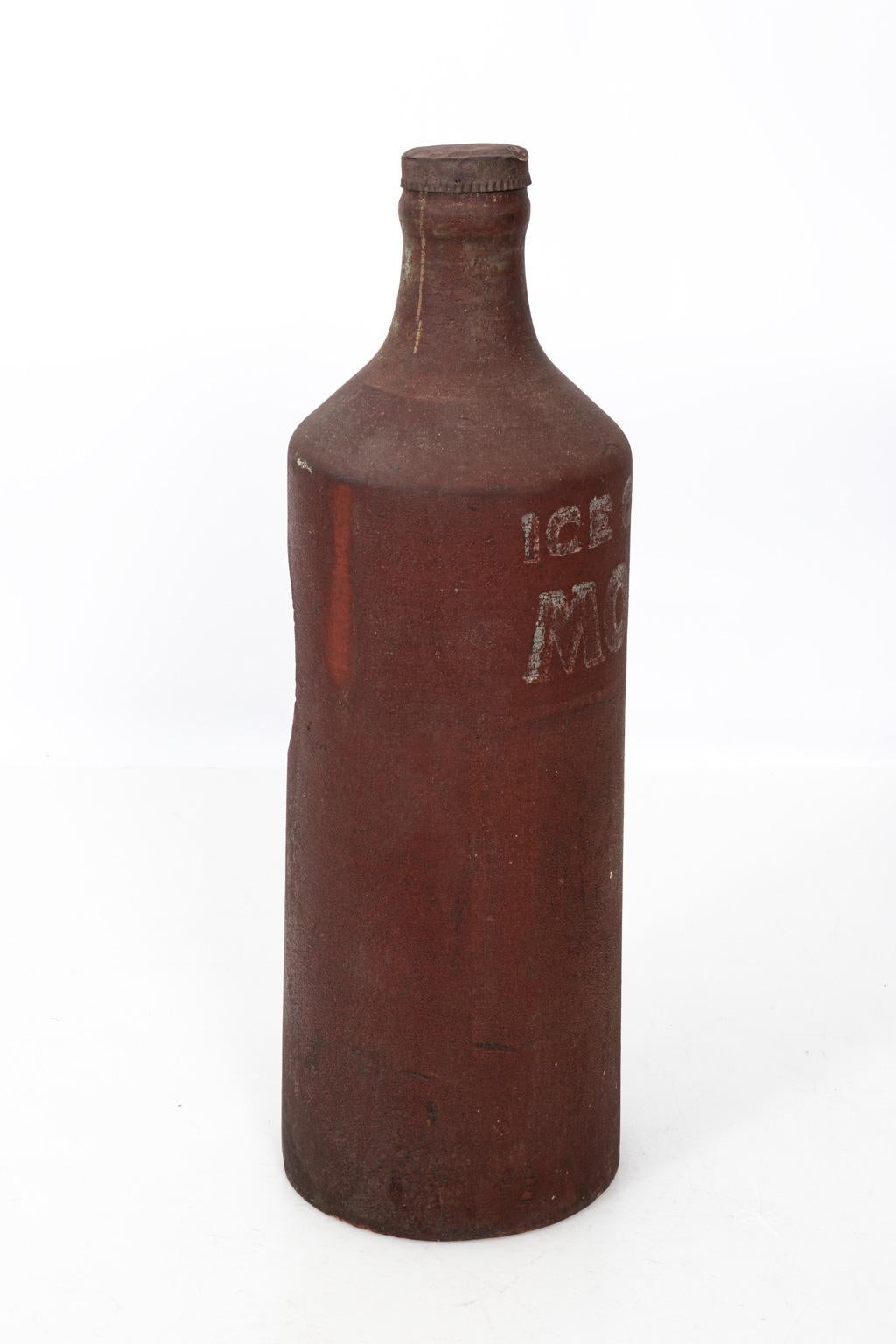 Industrial Ice Cold Moxie Advertising Bottle For Sale