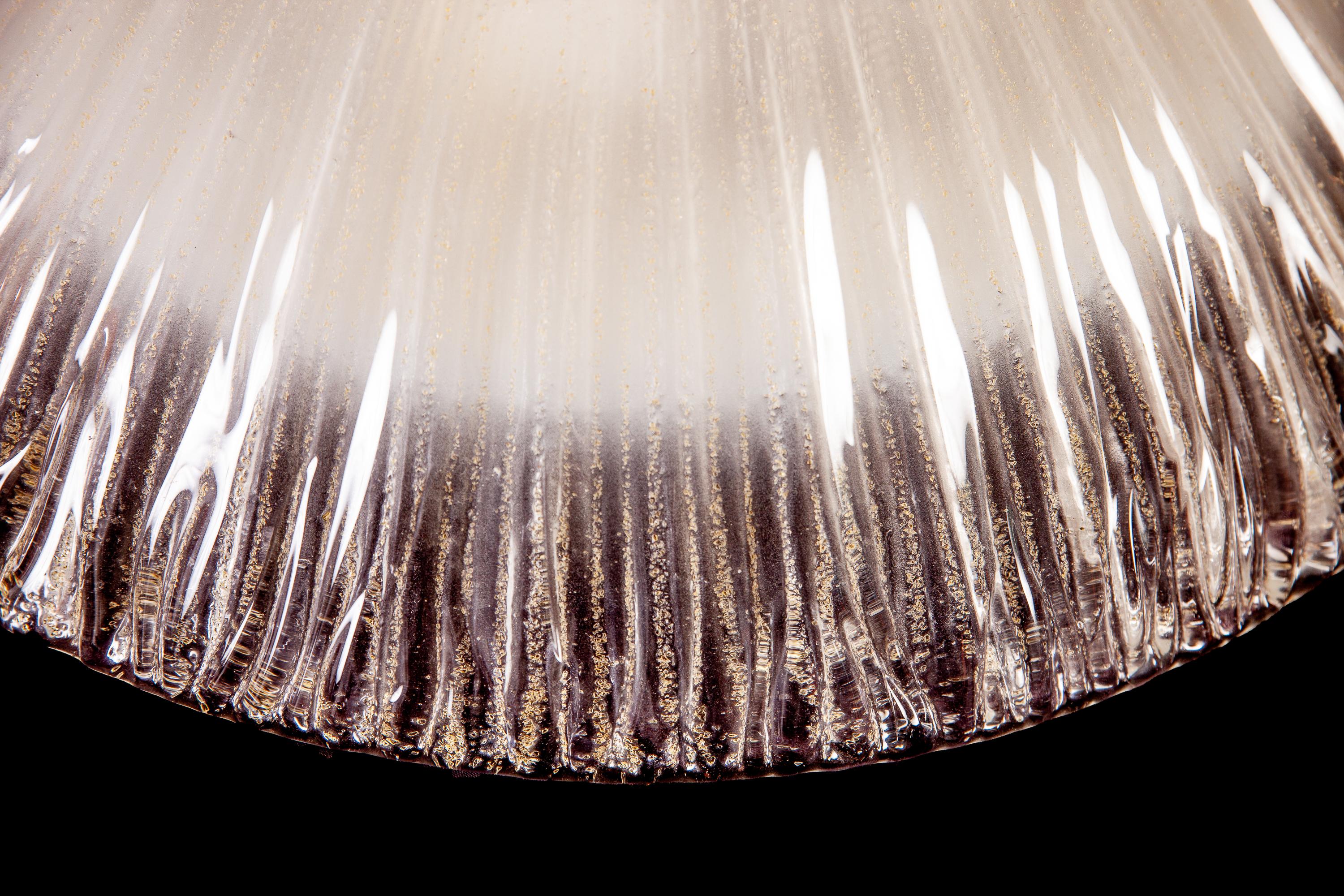 Mid-20th Century Ice Color Murano Glass Flush Mount or Ceiling  by Barovier e Toso, 1950