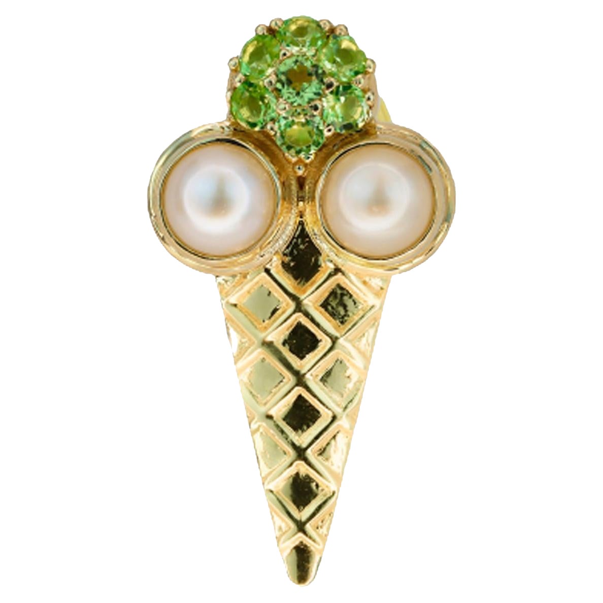 Colgante helado de oro de 14k en venta