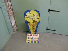 Ice Cream Advertising Sign, Funky Quirky Nostalgic