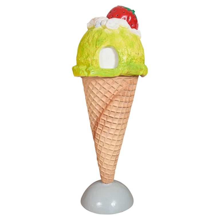 Ice Cream / Gelato Cone Trash Can For Sale at 1stDibs