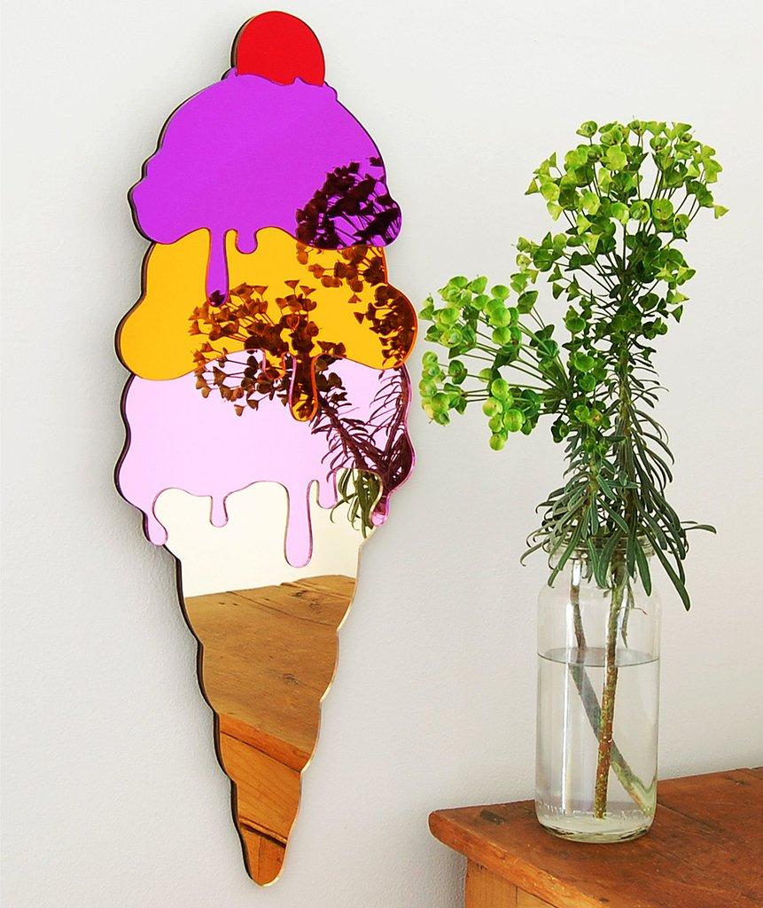 Ice Cream Mirror by Bride & Wolfe in Perspex with Wood Backing

Designed by Bride & Wolfe
Contemporary, Australia, 2015
Perspex (acrylic) mirror with wood backing
H 9 in, W 15.25 in, D 0.5 in

Lead time 8-10 weeks if not in stock.