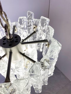 Ice crystal pendant light by Kalmar, 1960s