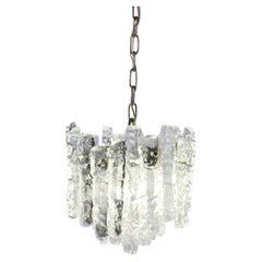 Ice crystal pendant light by Kalmar, 1960s
