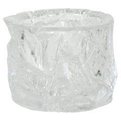 Ice Crystals Effect Trinket Bowl in Daum's Crystal, France