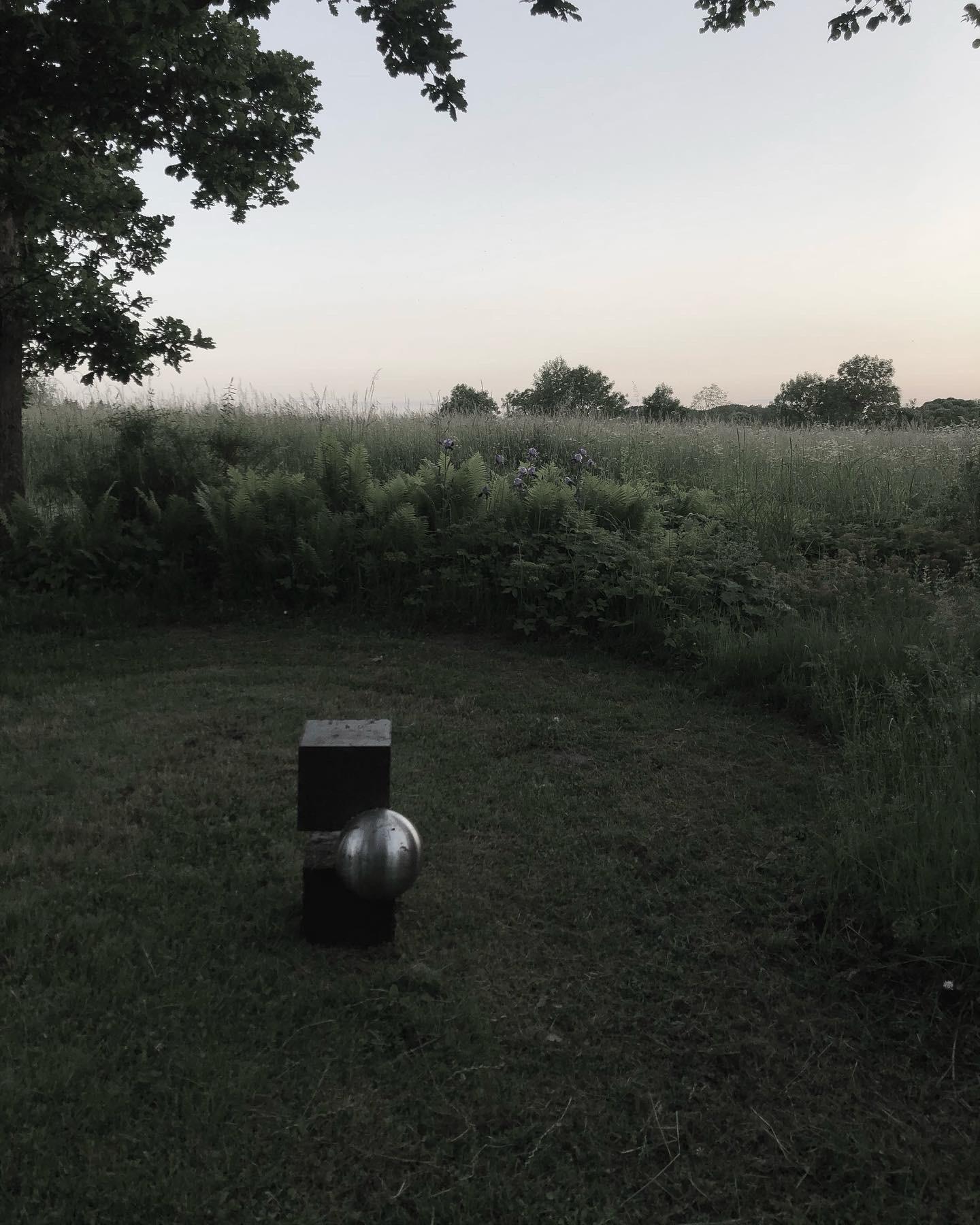 Contemporary 'Ice Cube' Brutalist Side Table in Raw Steel For Sale