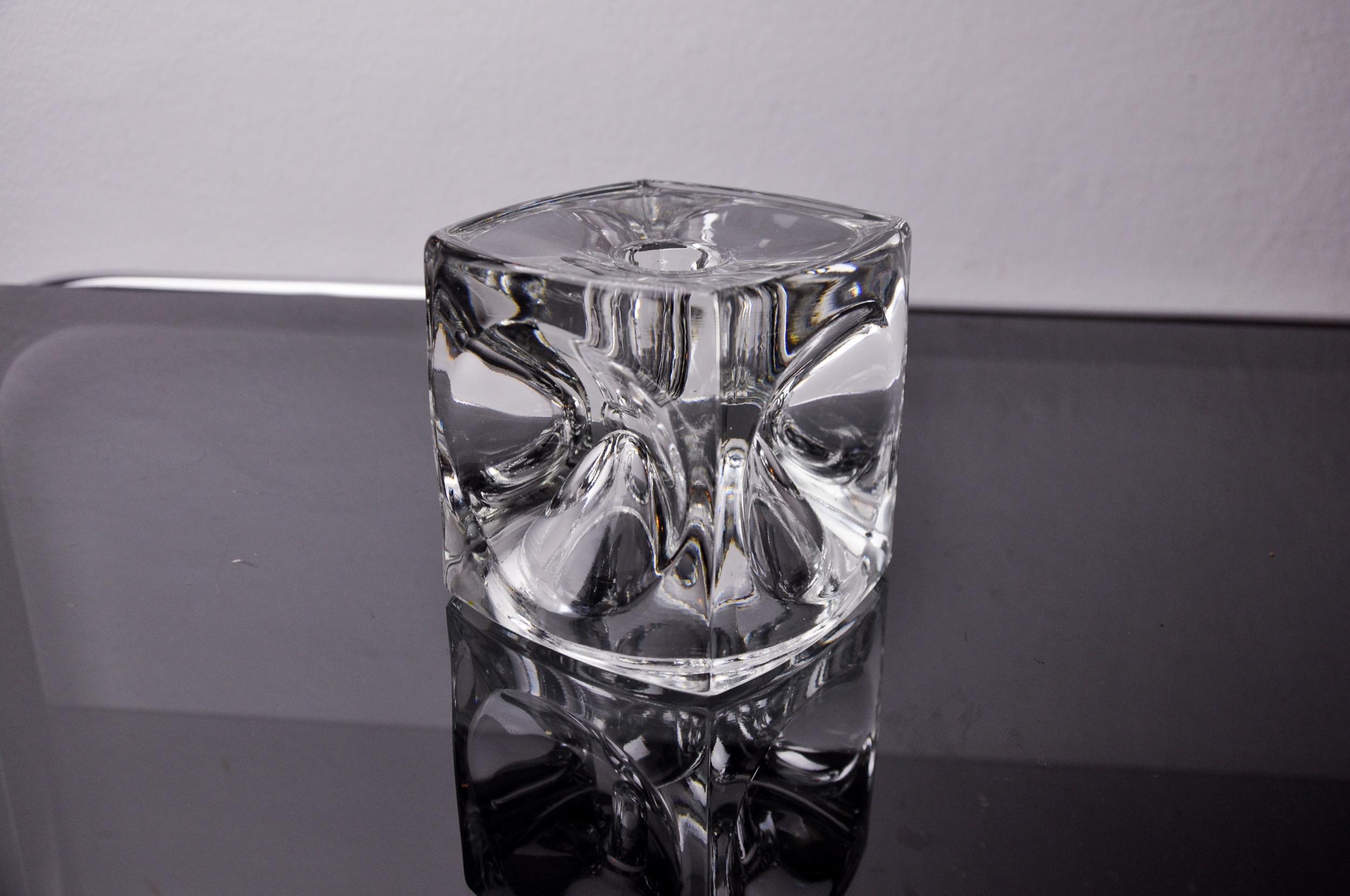 Ice cube candle holders by Peill & Putzler, Germany, 1970 In Good Condition For Sale In BARCELONA, ES