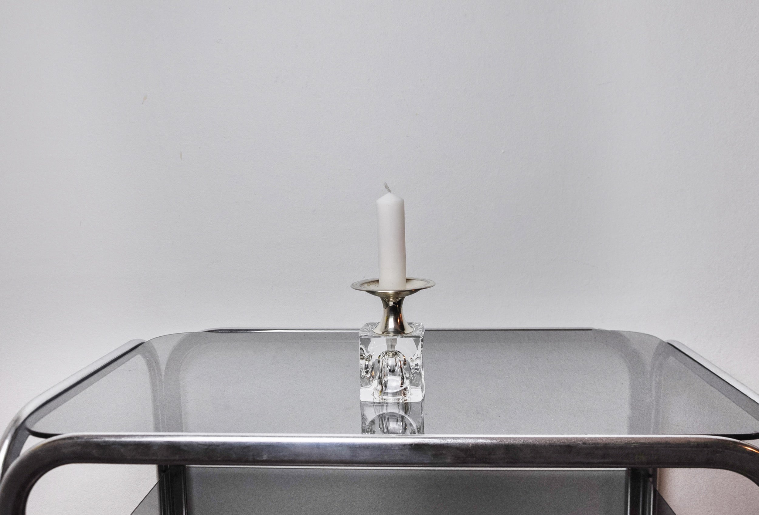 Ice Cube Candlesticks by Peill & Putzler, Germany, 1970 In Good Condition For Sale In BARCELONA, ES