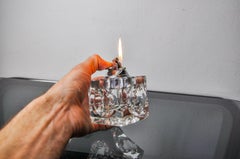 Briquet cube de glace Antonio Imperatore, verre de Murano, Italie, 1970