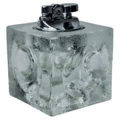 Encendedor cubo de hielo de Antonio Imperatore, cristal de murano, Italia, 1970