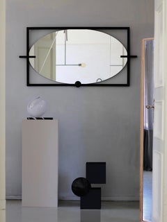 'Ice Cube' Minimalist Sidetable in Black Steel by Experimental, 2020