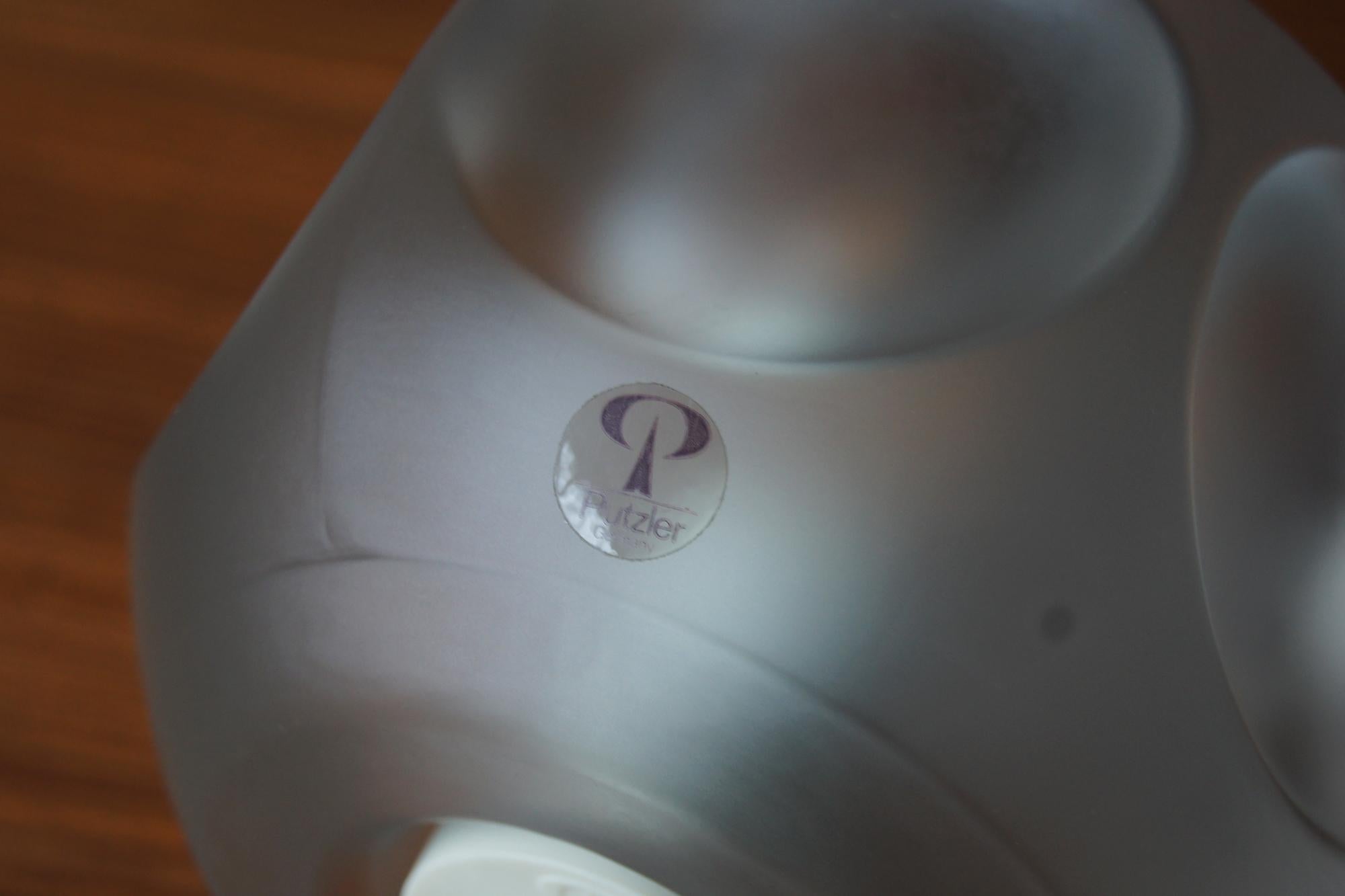 Vetro Lampada da tavolo Ice Cube di Peill & Putzler anni '70 in vendita