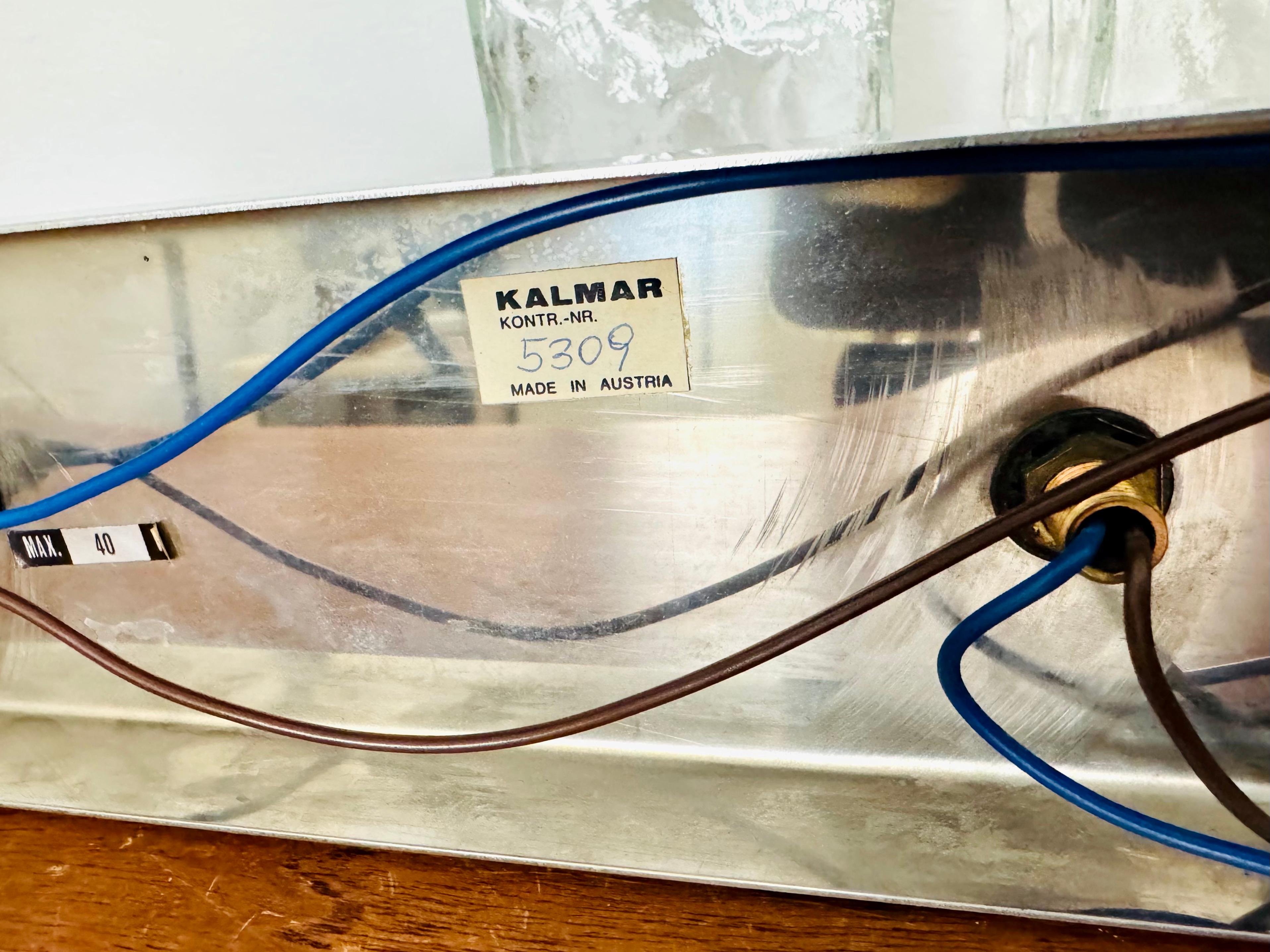 Ice Cube Wall Lamp or Flush Light by J.T. Kalmar For Sale 11