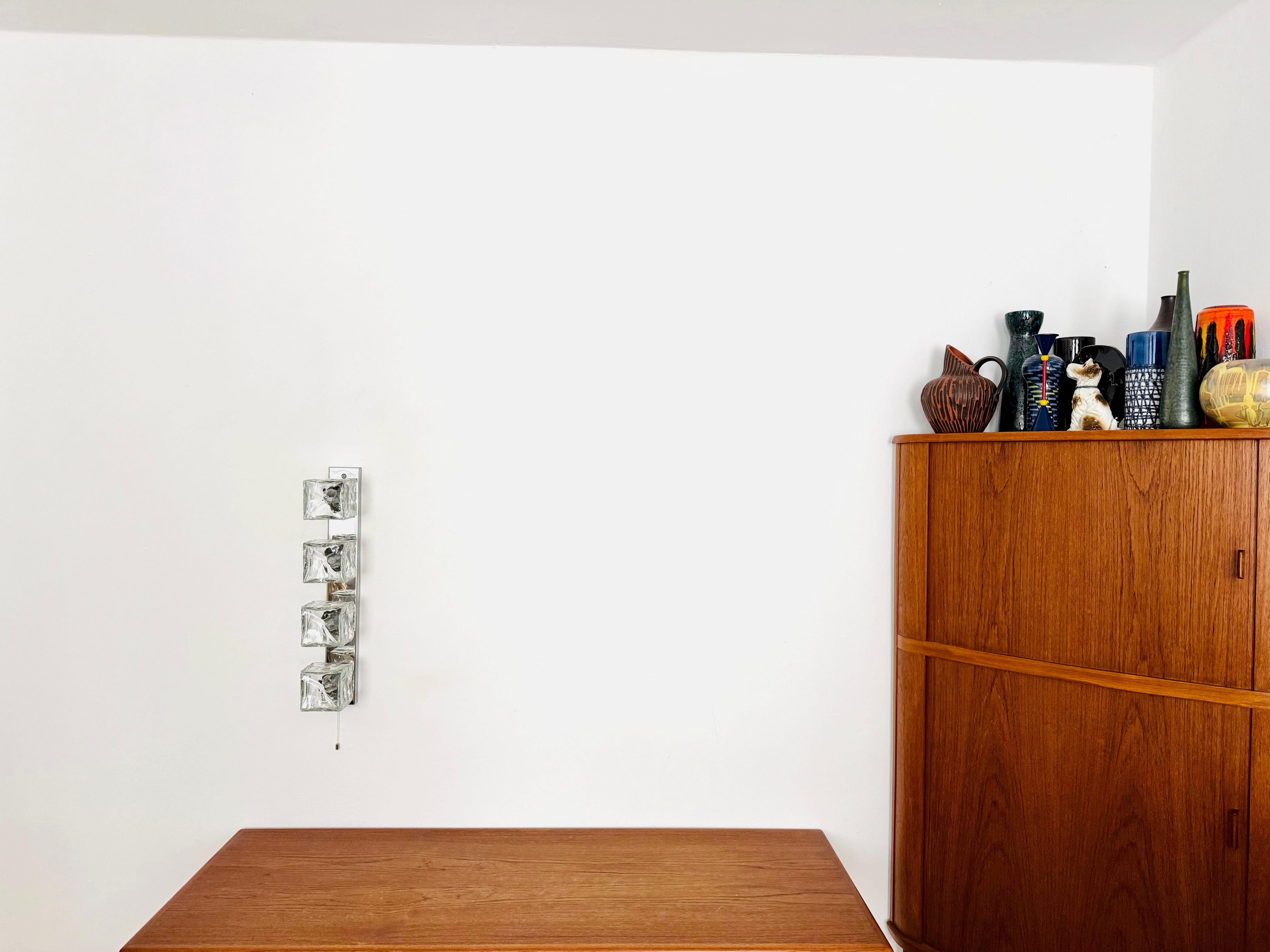 Ice Cube Wall Lamp or Flush Light by J.T. Kalmar In Good Condition For Sale In München, DE